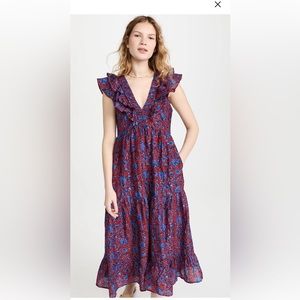 Roller Rabbit Lorien Ondine Silk-Blend Blockprint Dress